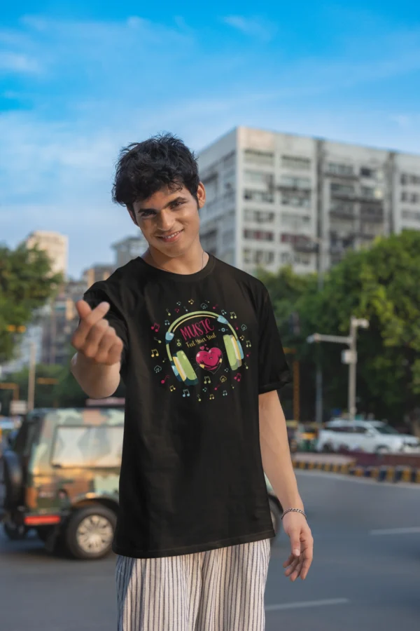 Music - Feel the Soul | Oversized T-Shirt | Nrityashiksha Edition