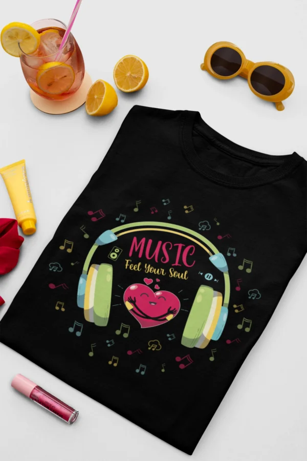 Music - Feel the Soul | Oversized T-Shirt | Nrityashiksha Edition - Image 3